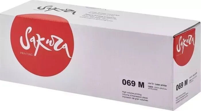 Картридж Sakura 069M (5092C002) для Canon I-Sensys LBP673Cdw/ MF750C, пурпурный, 1900 к.
