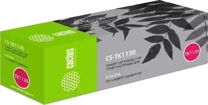 Картридж Cactus CS-TK1130 black ((3000стр.) для Kyocera FS-1030/1130) (CS-TK1130)