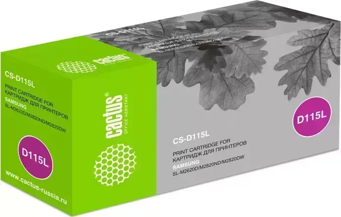 Картридж Cactus CS-D115L black ((3000стр.) для Samsung SL-M2620D/M2820ND/M2820DW) (CS-D115L)
