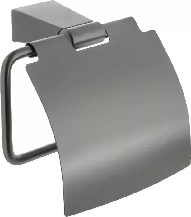 Держатель туалетной бумаги Fixsen Trend Graphite с крышкой, черный графит (FX-98010)