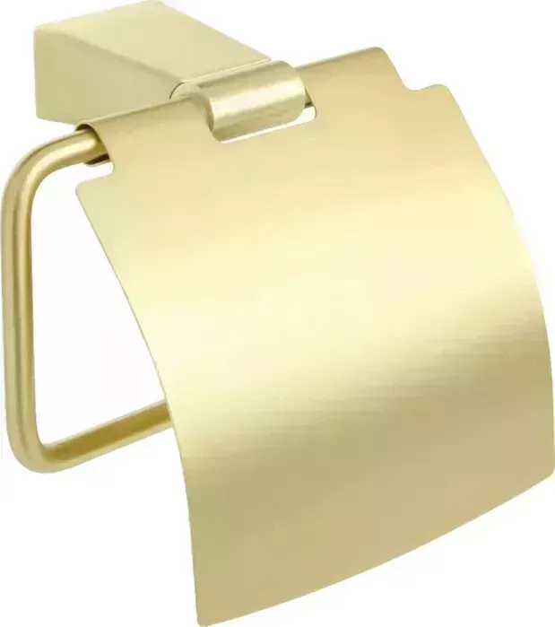 Держатель туалетной бумаги Fixsen Trend Gold с крышкой, матовое золото (FX-99010)