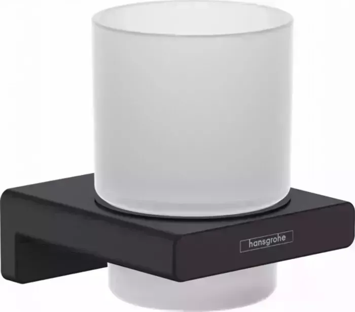 Стакан Hansgrohe AddStoris матовый черный/матовое стекло (41749670)