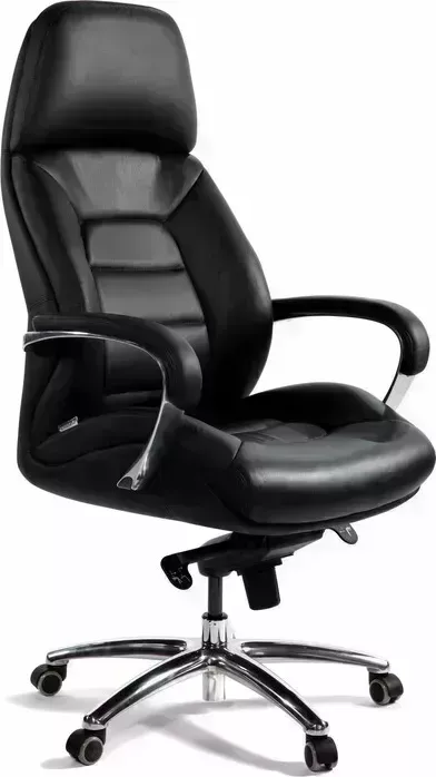 Кресло офисное НОРДEN Porsche F181 black leather черная кожа/ алюминий крестовина NORDEN