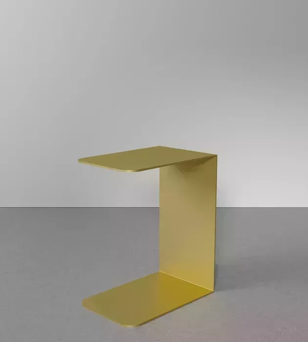 Стол журнальный Genglass металлический приставной Riloni gold GGT-12-1