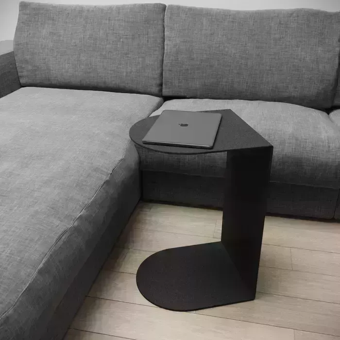Стол журнальный Genglass металлический приставной Evulo black GGT-13-2