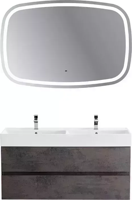 Мебель для ванной CEZARES Molveno 46 120х46 с двойной раковиной, Ossido