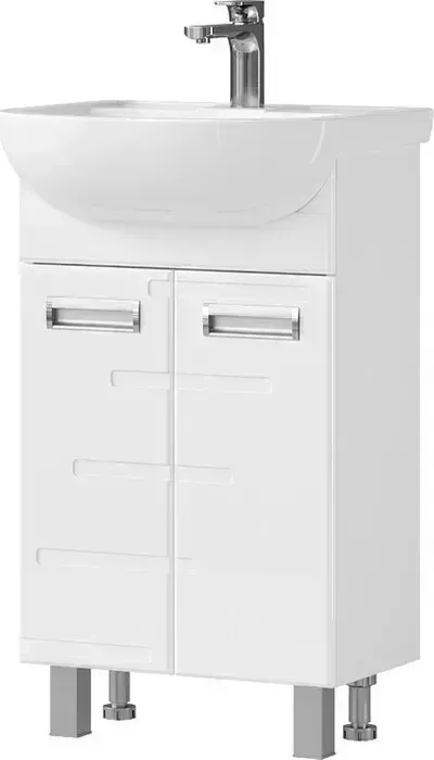 Тумба с раковиной Volna с Joli 50х28 напольная, белая (tnJoli50.2D-01, 4620000141303)