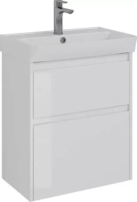 Тумба с раковиной LEMARK с Combi 60х35 белый глянец (LM03C60T, 551360)