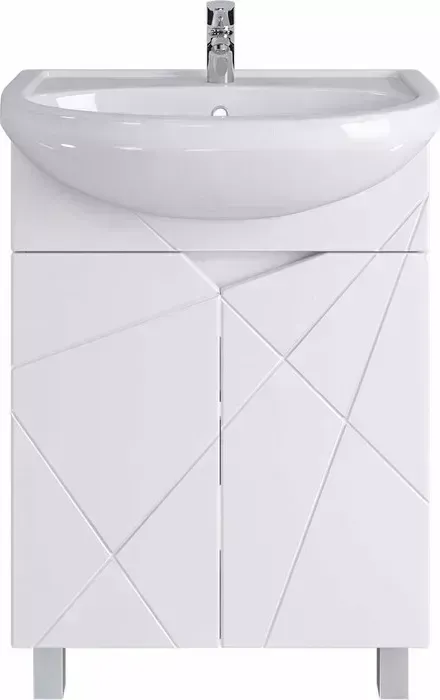 Тумба с раковиной Sanstar с Каскад 60х30 белая (338.1-1.4.1.КУЮТ)