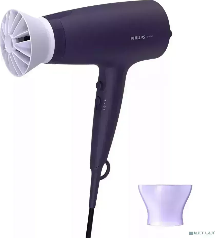 Фен PHILIPS BHD340/10 , 2100 Вт, фиолетовый