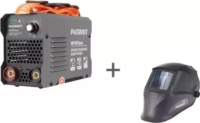 Сварочный инвертор PATRIOT 605302293 WM 181SMART MMA с подарком Маска 301D аппарат WM с