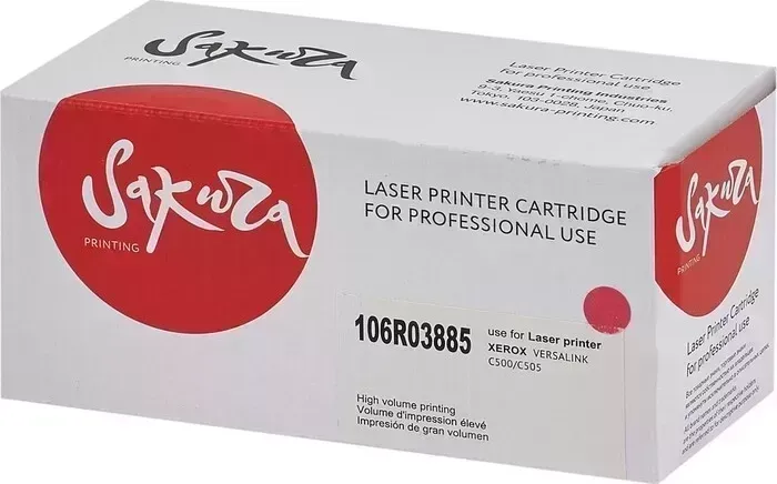 Картридж Sakura 106R03885 для XEROX, пурпурный, 9000 к.
