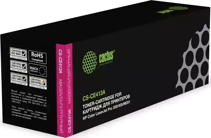 Картридж Cactus CS-CE413A magenta ((2600стр.) для HP Color LaserJet Pro 300/400/M351) (CS-CE413A)
