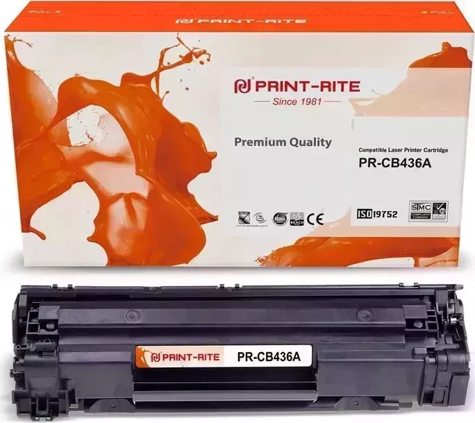 Картридж PRINT-RITE TFH920BPU1J PR-CB436A CB436A black ((2000стр.) для HP LJ P1505/ M1120/M1522) (PR-CB436A)