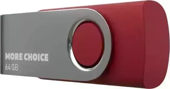 Флеш-накопитель MORE CHOICE (4610196407666) MF64-4 USB 64GB 2.0 Red флэш-накопитель