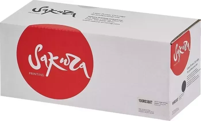 Картридж Sakura 106R03887 для XEROX, черный, 12100 к.