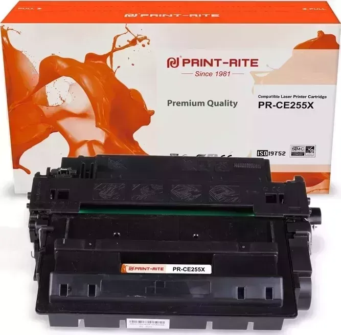 Картридж PRINT-RITE TFHAPHBPU1J PR-CE255X CE255X black ((12500стр.) для HP LJ P3015) (PR-CE255X)