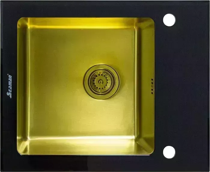 Мойка кухонная Seaman Eco Glass SMG-610B-Gold.B Gold Black