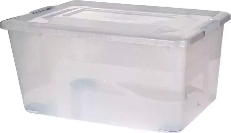 Контейнер PLAST TEAM PT6567/РФНАТБЛ-5 ANDERSON 40л натуральный с блестками
