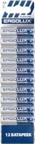 Батарейки ERGOLUX (15199) Alkaline BP12 LR6 (ПРОМО, LR6 BP12, пальчиковая батарейка АА 1.5В) батарейки ,