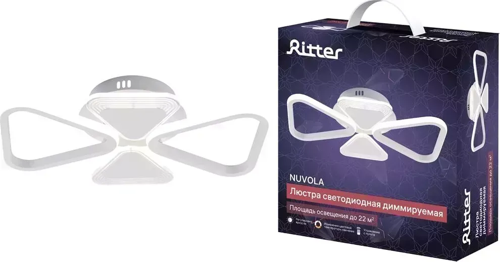 Люстра RITTER 52938 9 NUVOLA 72Вт белый потолочная 9