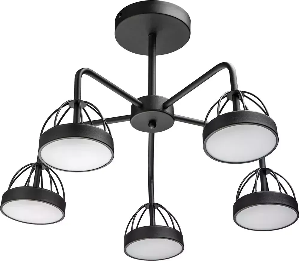Люстра RITTER 51594 8 MATTINO 78Вт/2700К/4200К/6400К черный потолочная 8