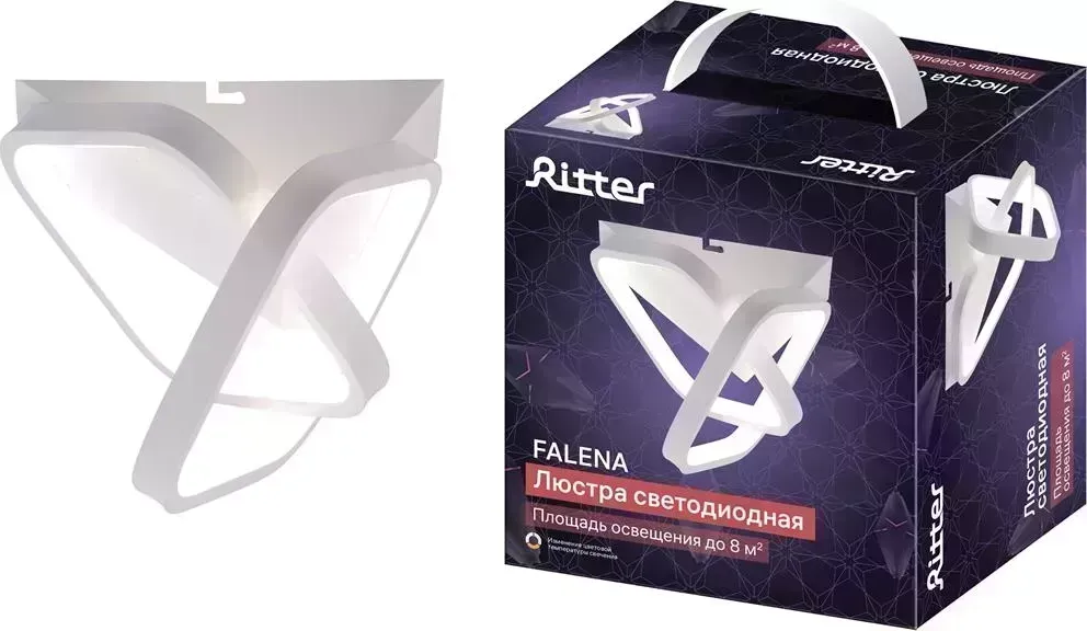 Люстра RITTER 51652 5 FALENA 30Вт/2700K/4200K/6400K белый потолочная 5