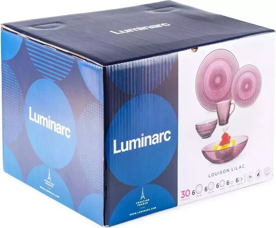 Столовый набор LUMINARC ЛУИЗ ЛИЛАК 30пр O0312