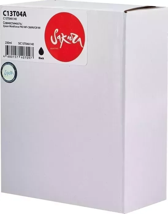 Картридж Sakura C13T04A140 (C13T04A BK) для Epson, черный, 230 мл., 11500 к.