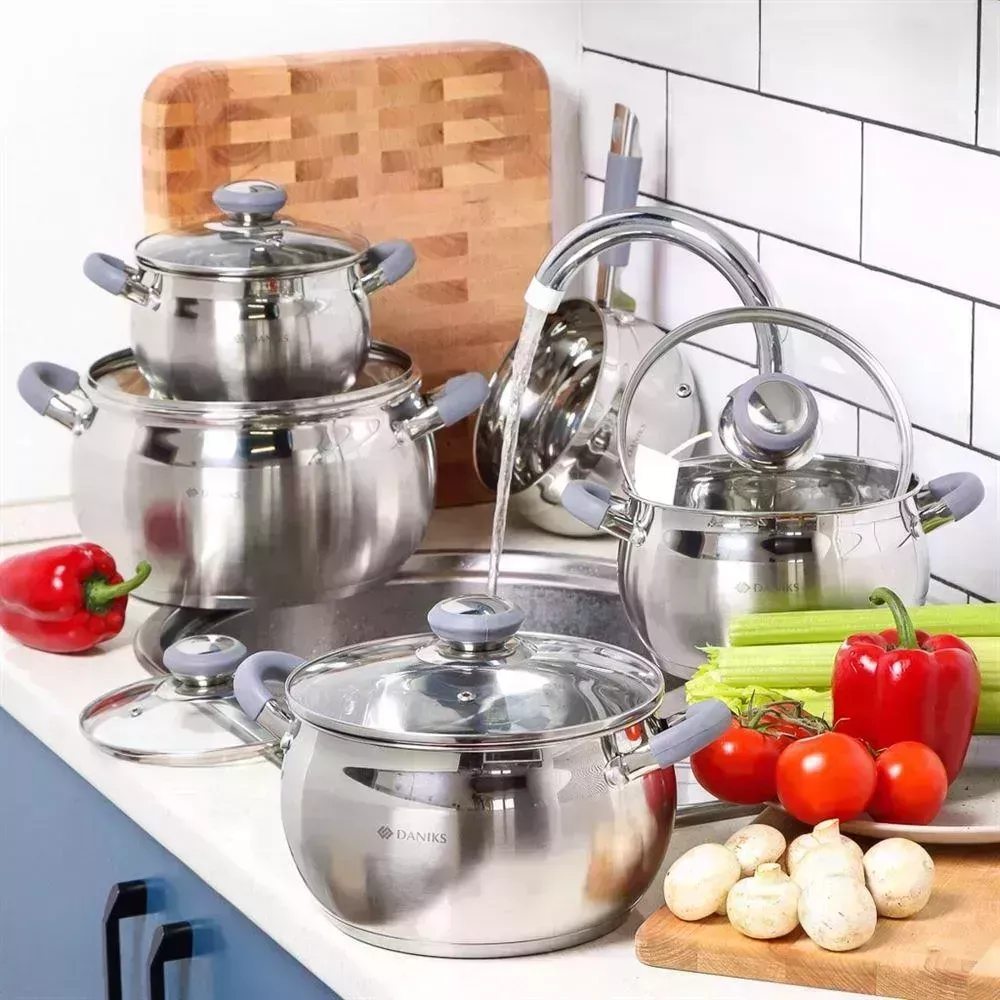 Набор посуды DANIKS SD-1 (324521) 10 пр, кастрюли 1.9,2.9,3.9,6.5 л, ковш 1.9 л