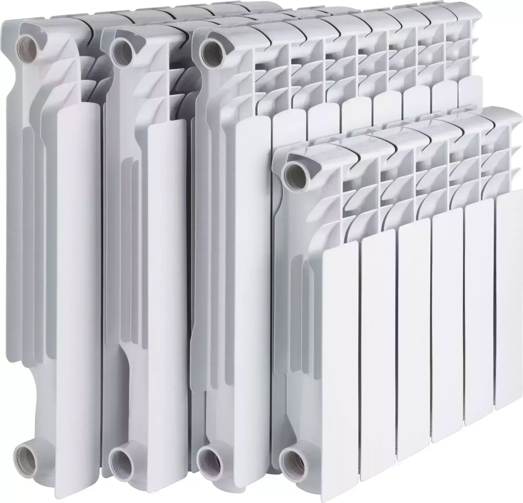 Радиатор AQUAPROM AL 500/100 A11 (серый квадрат) (6 секций) (00-00014982) алюминиевый AL (6