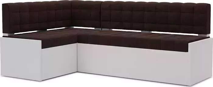 Кухонный диван Mebel Ars Ганновер левый угол (велюр шоколад HB-178 16) 208х82х133 см
