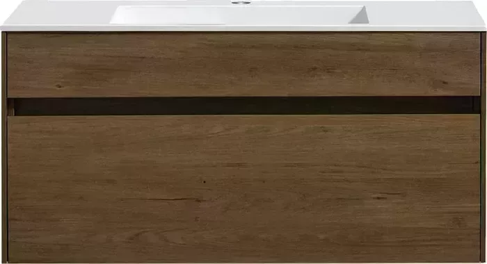 Тумба с раковиной Vincea с Chiara 100х43 T.Oak, раковина белая (VMC-2C100TO, VCB-13100W)