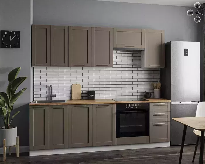 Кухонный гарнитур Mebel Ars Кухня Долан акация серо-коричневая