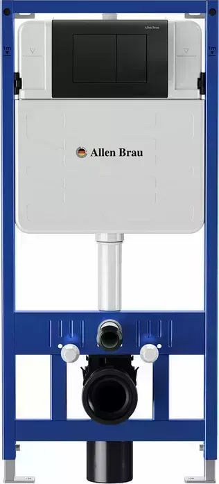 Инсталляция для унитаза Allen Brau Pneumatic с клавишей Liberty черный матовый (9.11100.20, 9.20002.31)