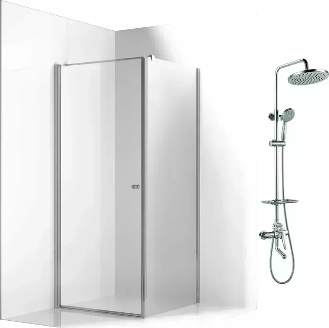 Душевой уголок Ambassador Elysium 80x100 с системой Lemark, прозрачный, хром (111011109CX-100CX, LM7010C) с душевой