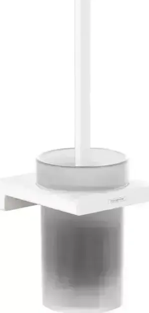Ершик Hansgrohe для унитаза AddStoris матовый белый/матовое стекло (41752700)