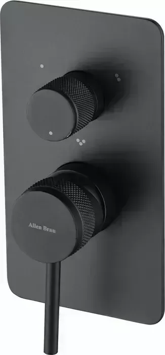 Смеситель для ванны Allen Brau Priority с механизмом, черный матовый (5.31A11-31)