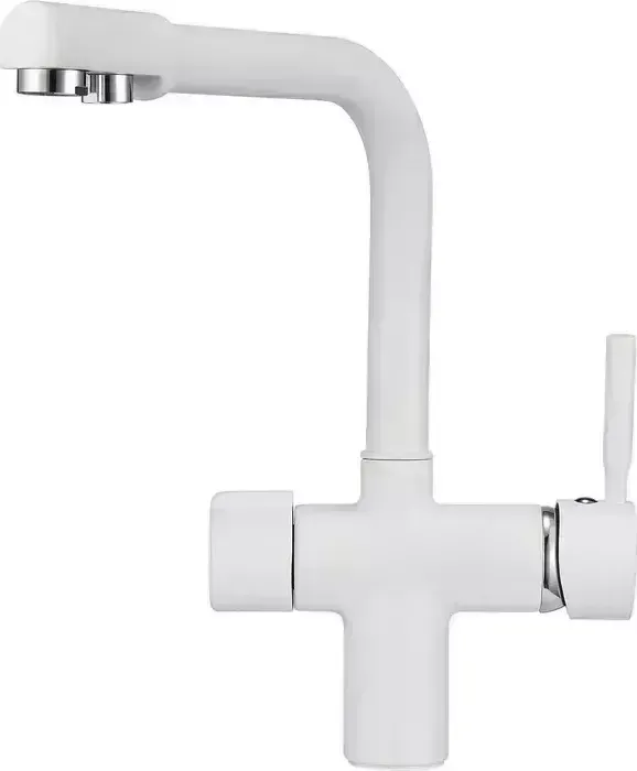 Смеситель для кухни Point PN3104W с подключением фиьтра, белый
