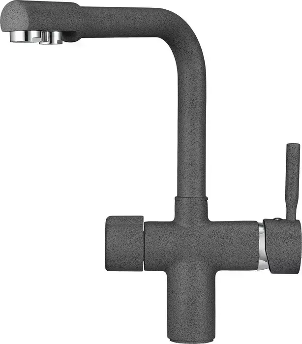 Смеситель для кухни Point PN3104GR с подключением фиьтра, графит