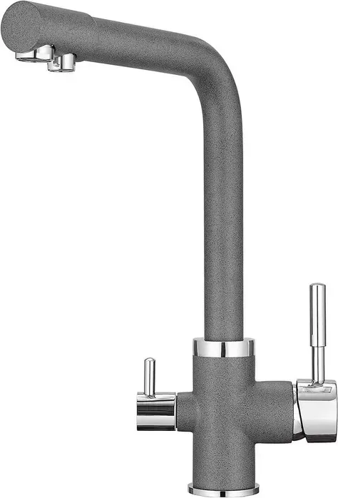 Смеситель для кухни Point PN3103GR с подключением фиьтра, графит