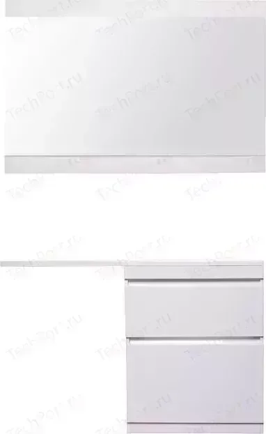 Мебель для ванной Style line Даллас Люкс 68 (130R) напольная, под стиральную машину, белая эмаль