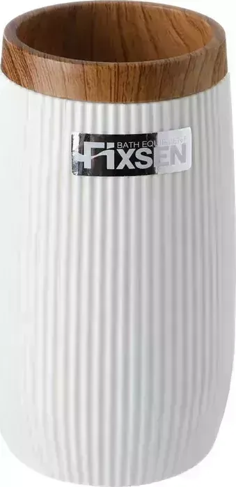 Стакан Fixsen White Boom белый/дерево (FX-412-3)