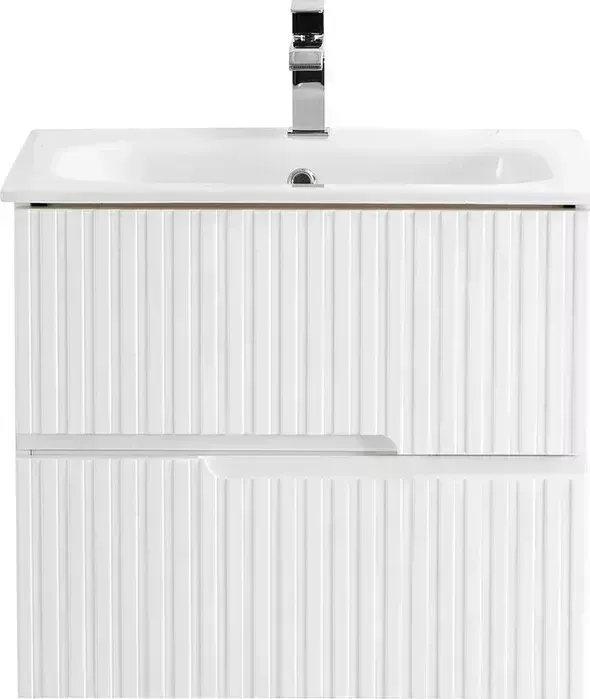Тумба с раковиной CEZARES с Duet 60х45 Bianco Opaco (DUET-600-2C-SO-BO, CZR-NAT-60-LVB)