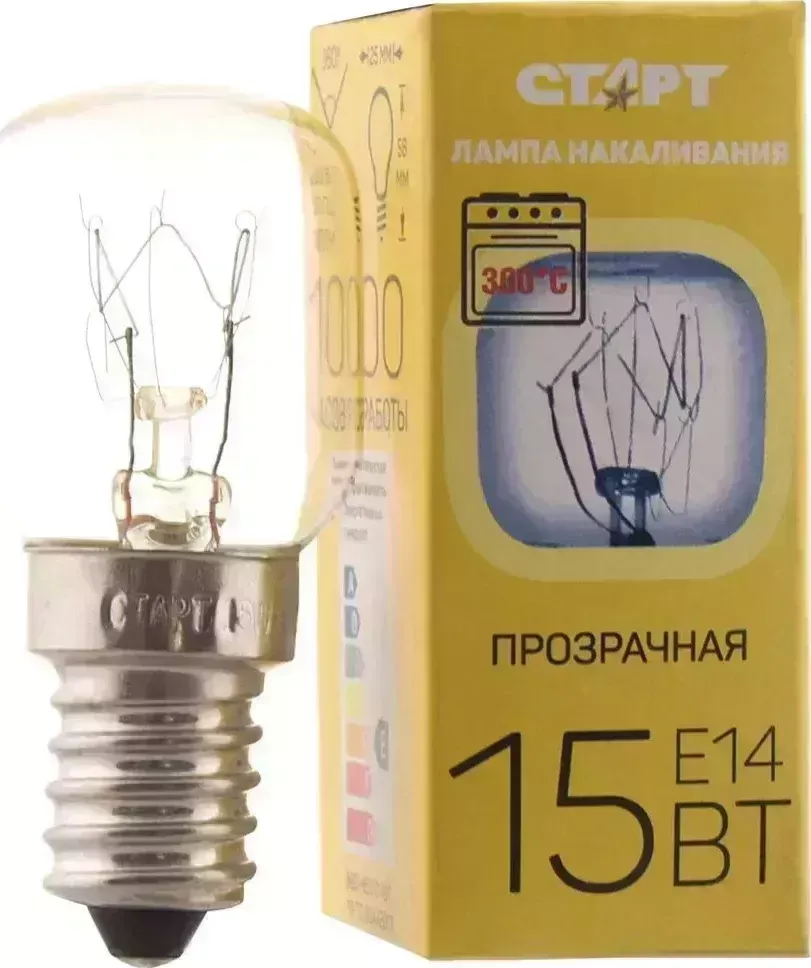 Лампа СТАРТ 15Вт Е14 OVEN