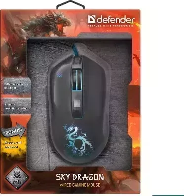 Мышь компьютерная DEFENDER (52090) Sky Dragon GM-090L
