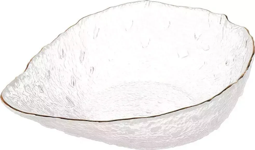 Салатник NONAME стекло, 8 л, отвод золотом, 17х22х6см, Алмаз, Y6-10093 (462521)