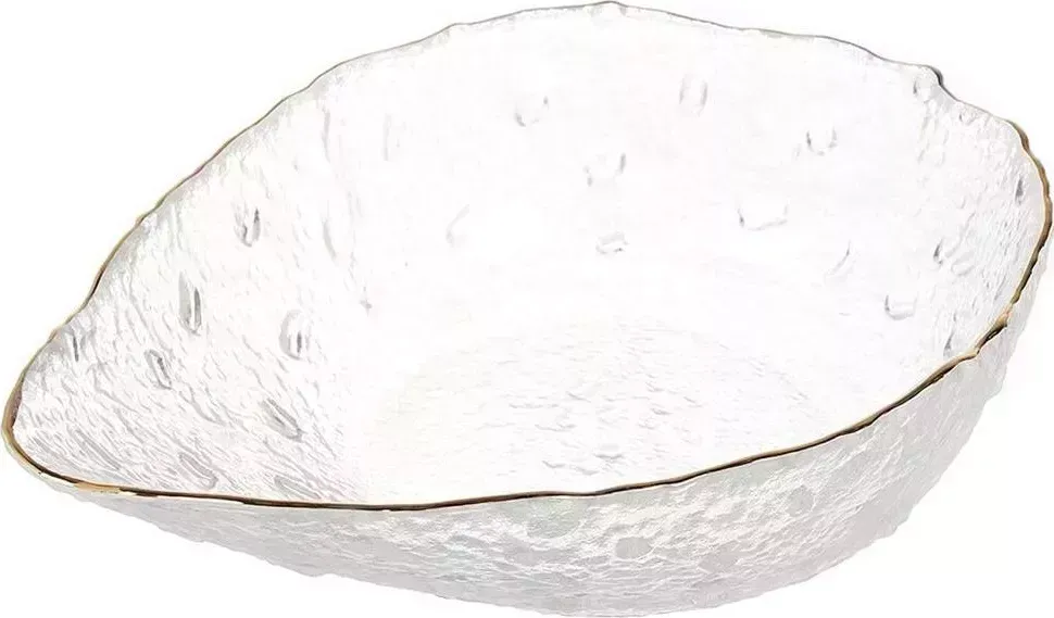 Салатник NONAME стекло, 5 л, отвод золотом, 15х20х5см, Алмаз, Y6-10092 (462520)