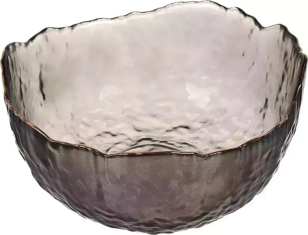 Салатник NONAME стекло, 19х9 см, 1 л, отвод золотом, Графит, Y6-10084 (462512)