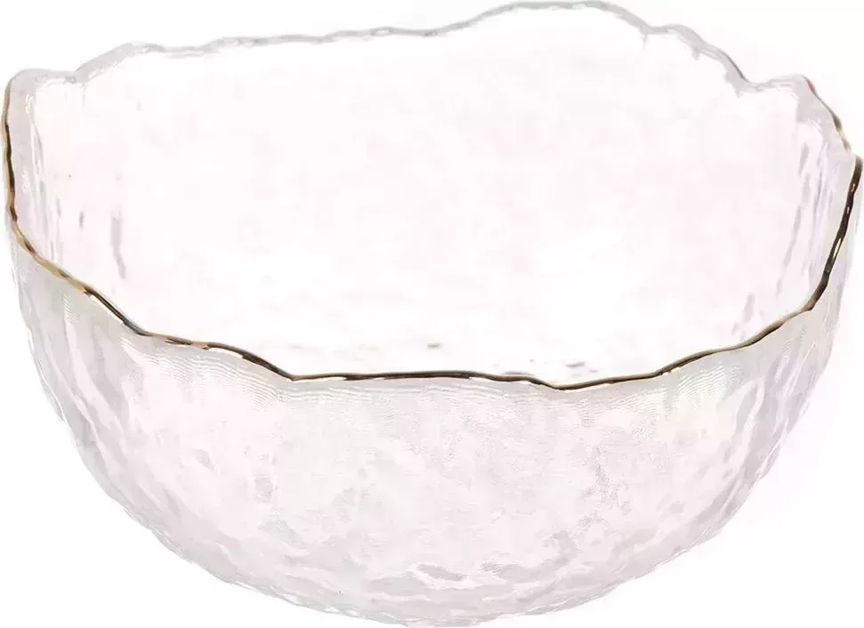 Салатник NONAME стекло, 13х6 см, 3 л, отвод золотом, Алмаз, Y6-10089 (462517)